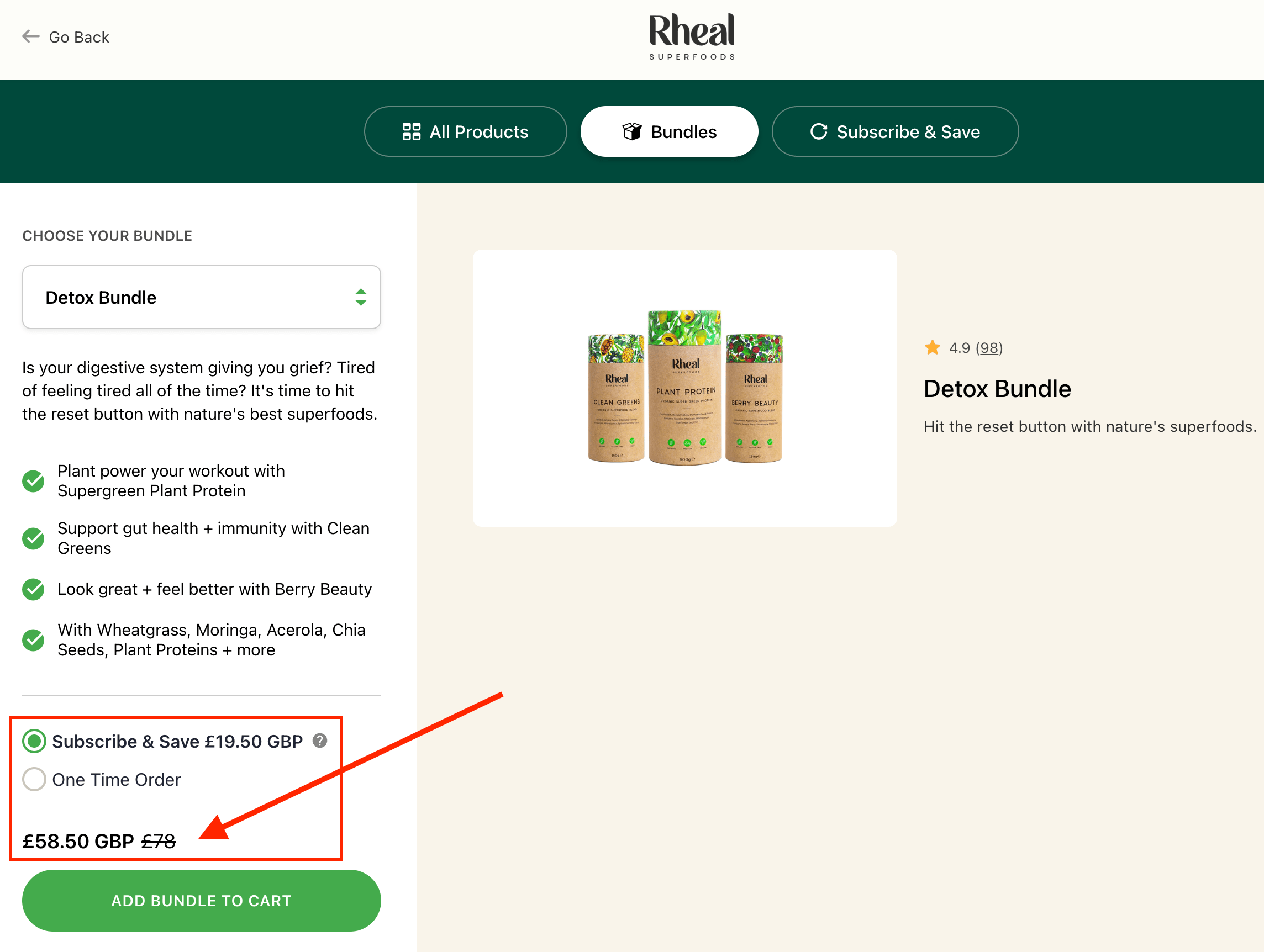Rheal foods bundle