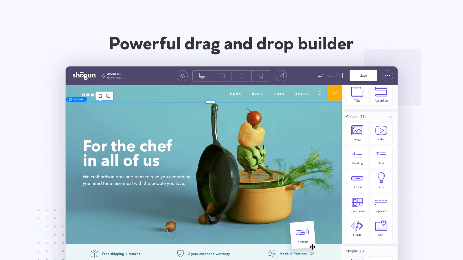 Application Shogun Page Builder