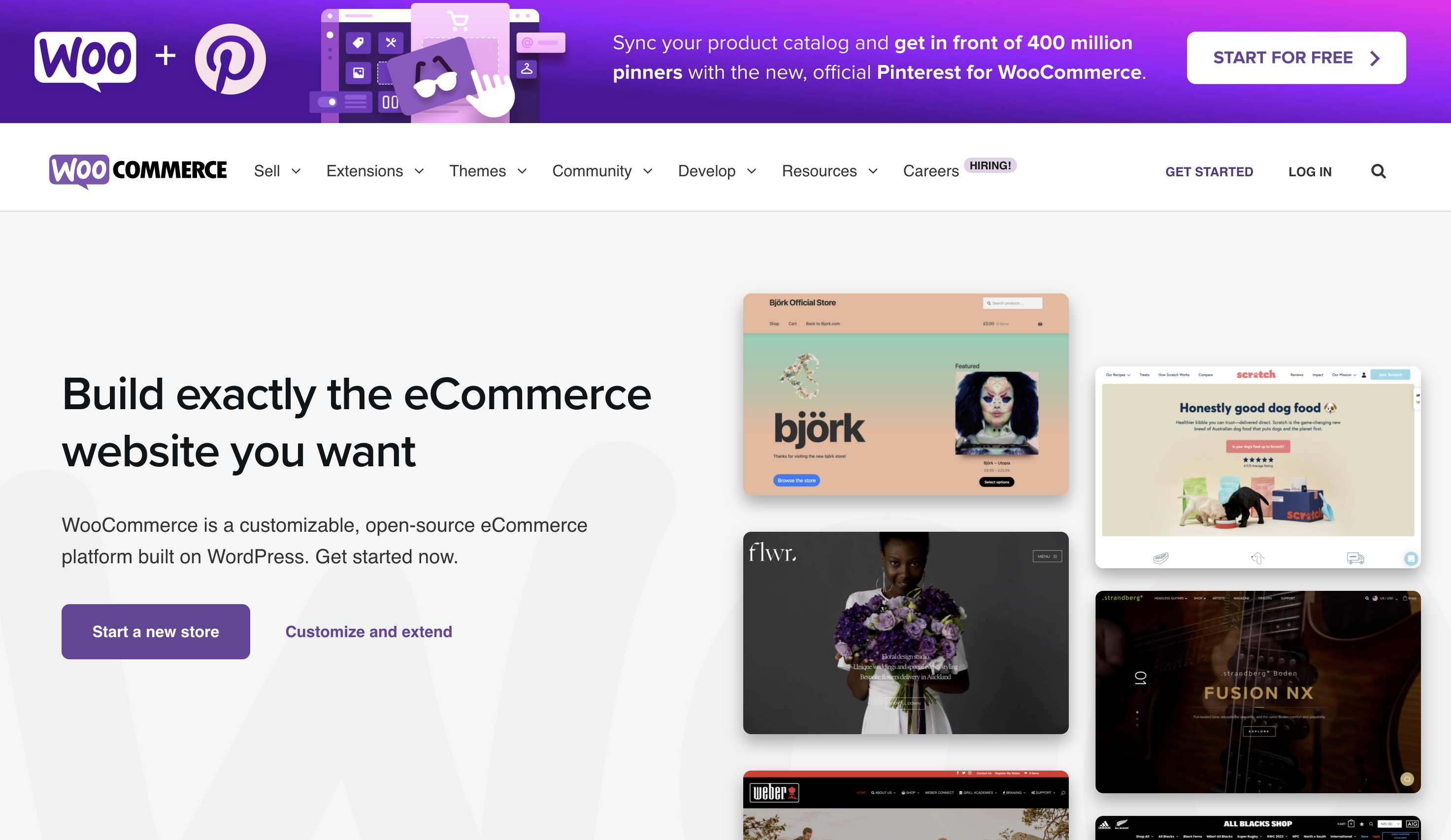 WooCommerce website