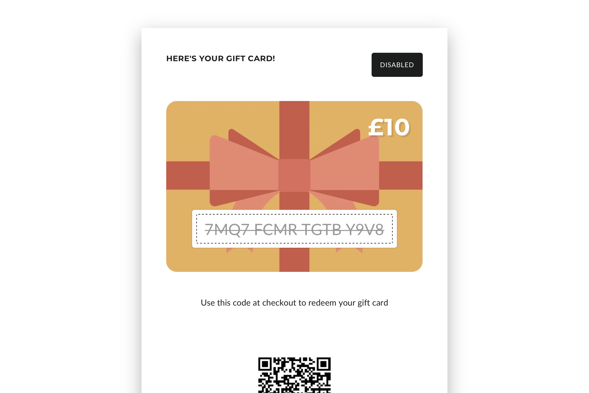 shopify gift card redemption