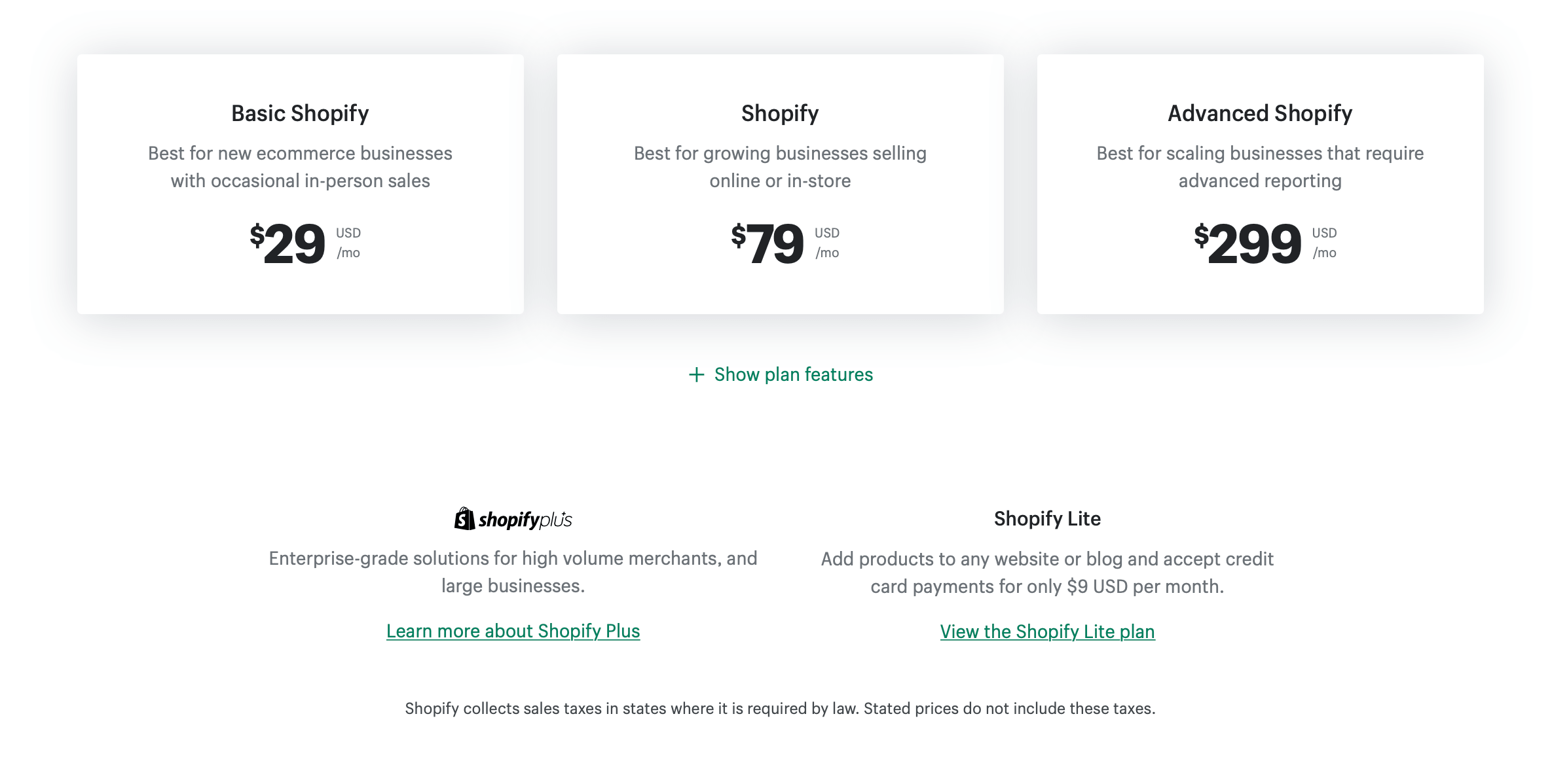 Shopify transaction fees and pricing plans 