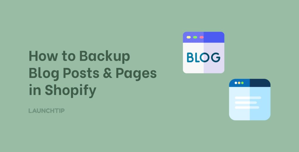 Back up blog posts and pages