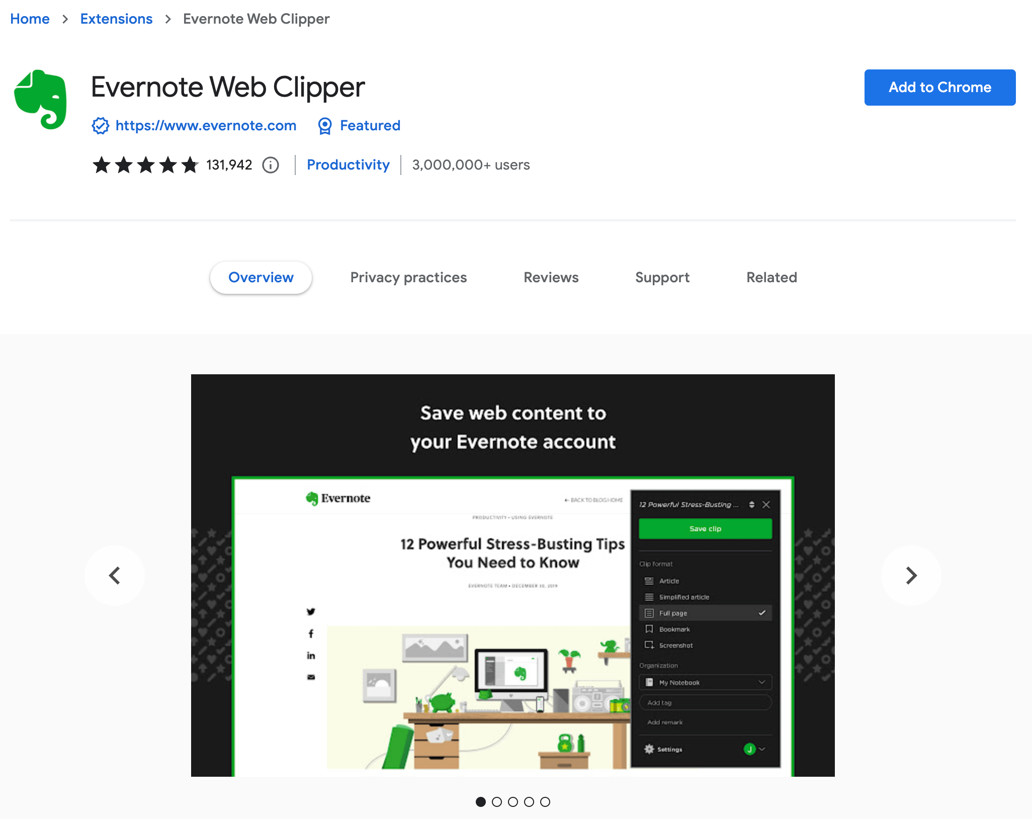 Evernote web clipper google chrome apps