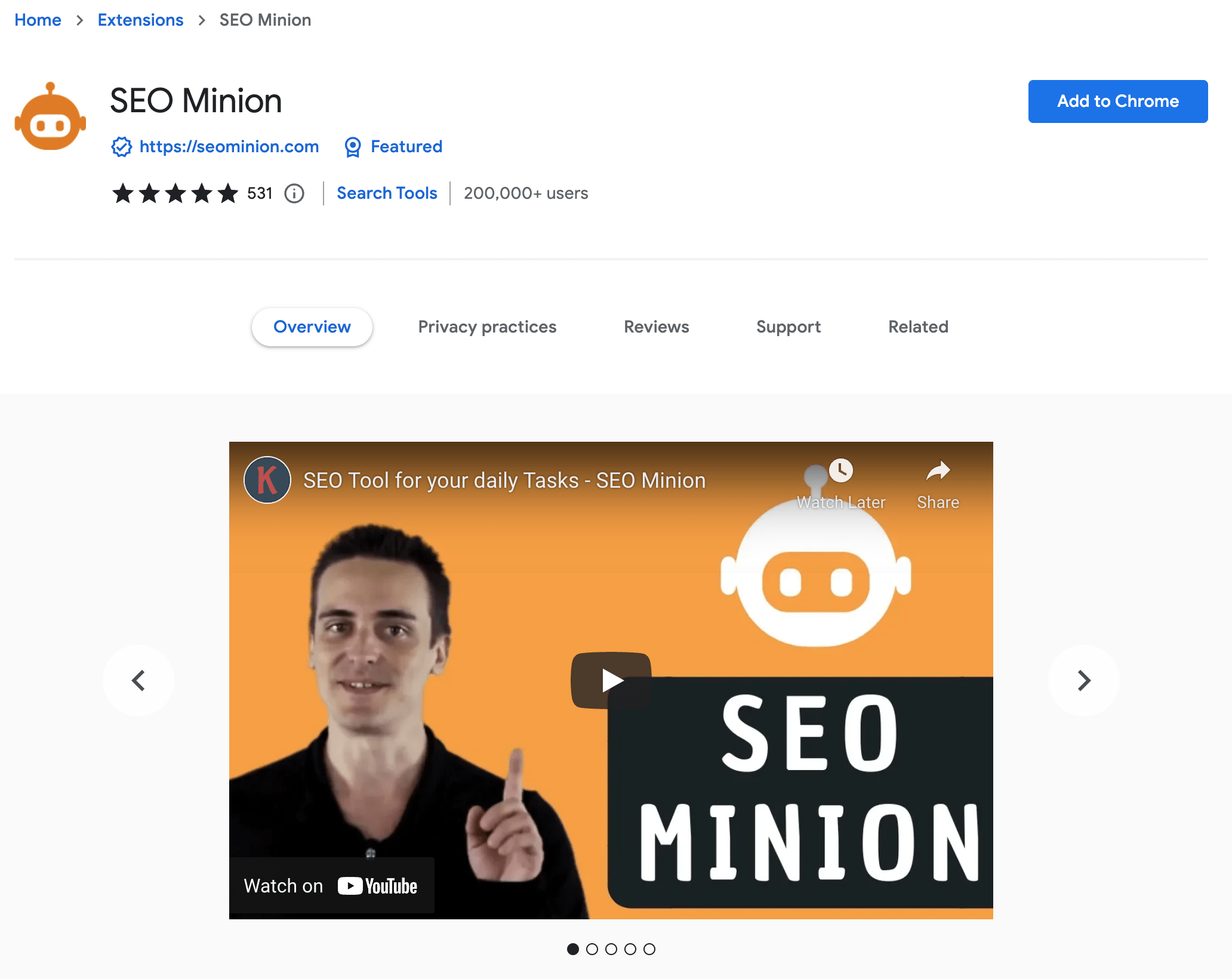 SEO Minion app