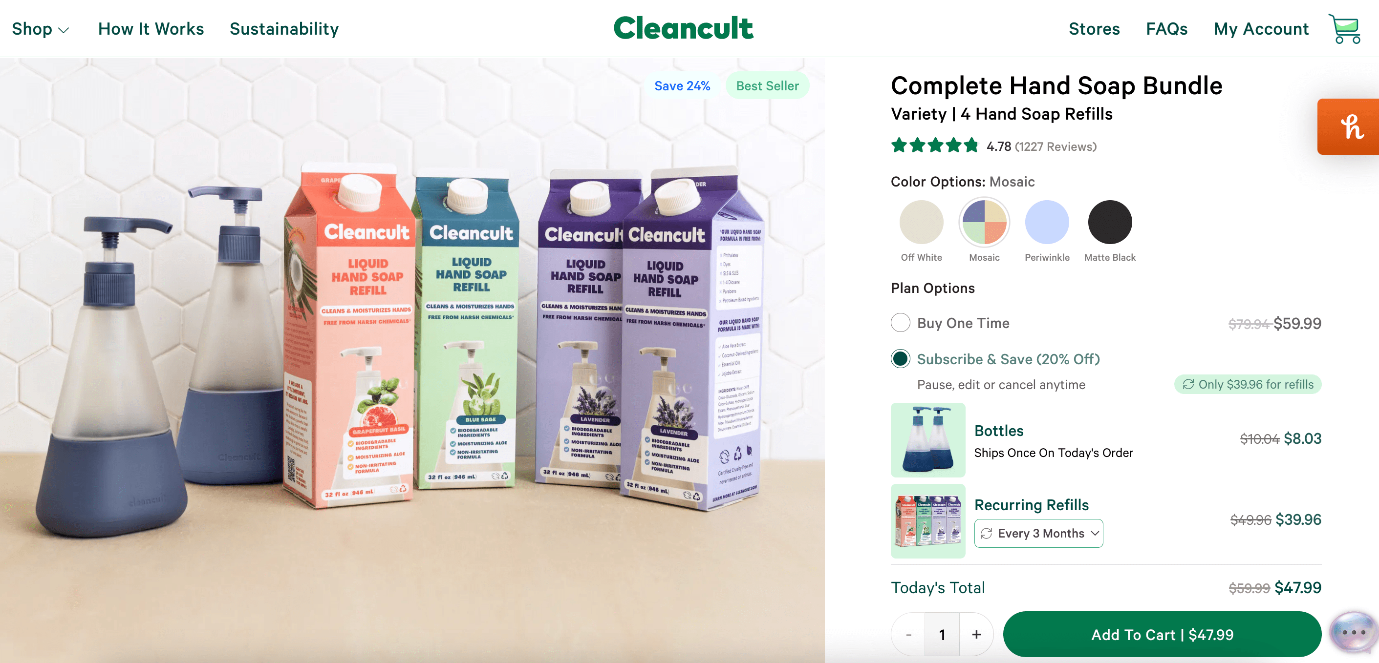 Cleancult cross-selling bundles